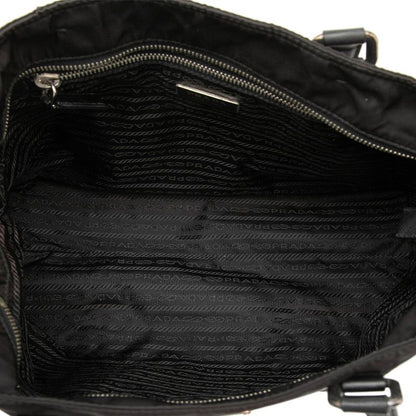 Prada Tote Black Nylon Leather — view 4