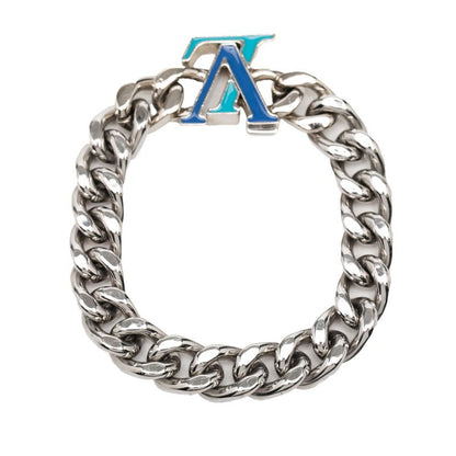 Louis Vuitton Bracelet LV Chain M Silver Blue Metal — view 3