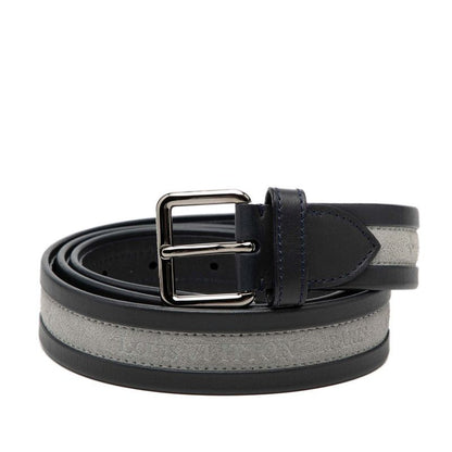 Louis Vuitton 100 40 Navy Gray Leather Suede 1- Belt