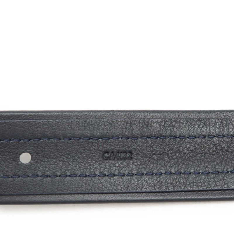 Louis Vuitton 100 40 Navy Gray Leather Suede 1- Belt — view 7