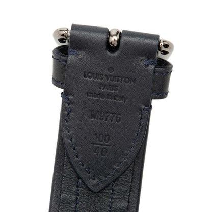 Louis Vuitton 100 40 Navy Gray Leather Suede 1- Belt — view 6