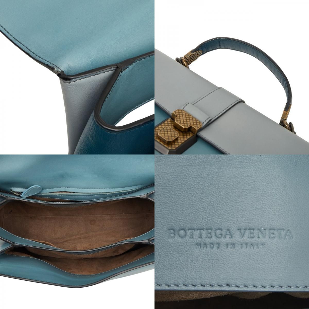 Bottega Veneta Piazza 2-Way Shoulder Bag Light Blue Leather — view 9