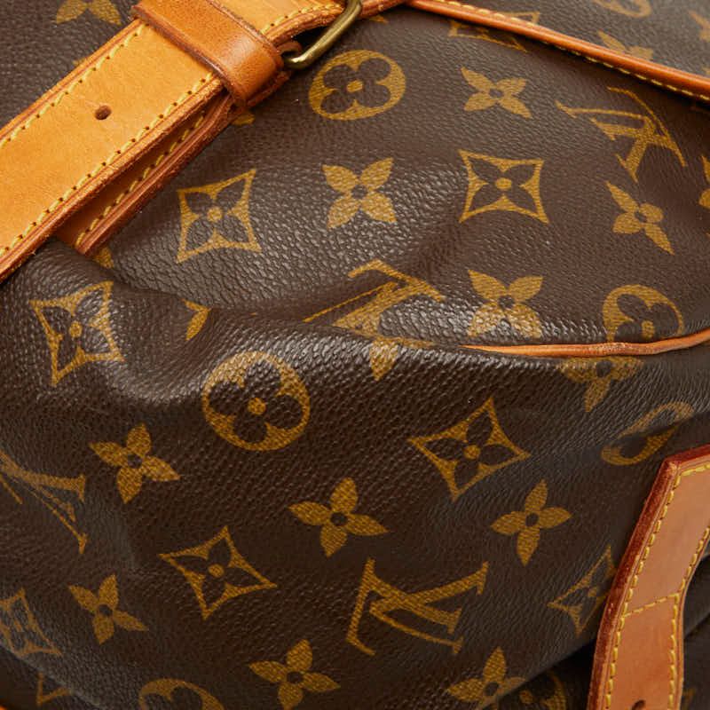Louis Vuitton Monogram Saumur 43 Crossbody Shoulder Bag Brown Leather — view 7