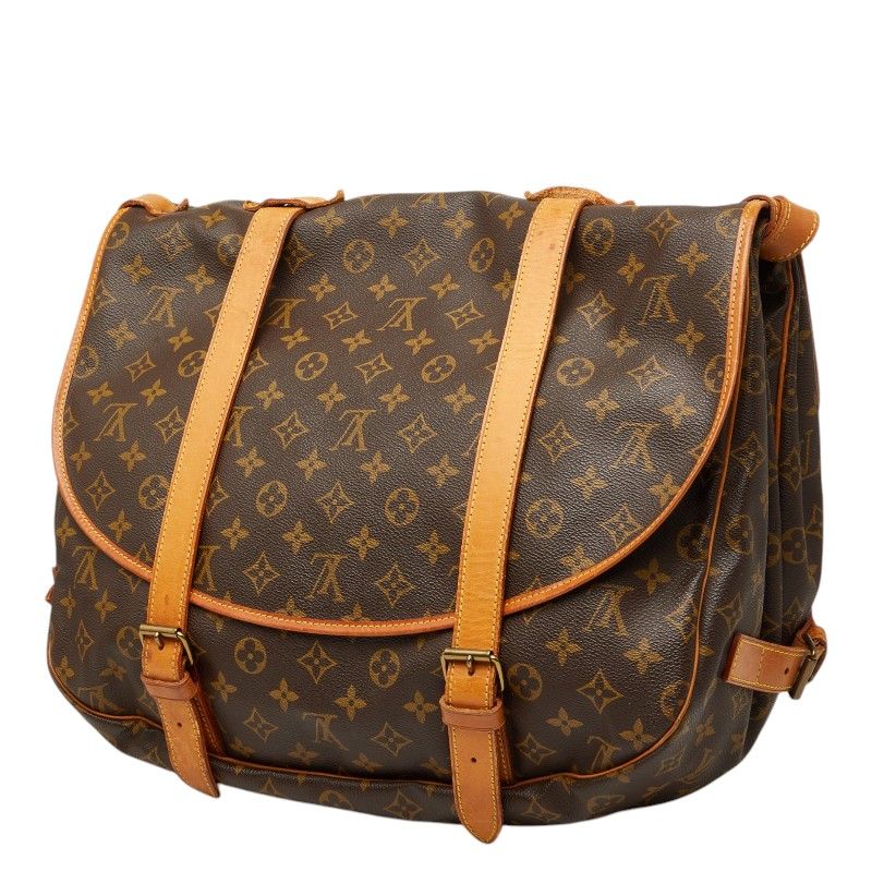 Louis Vuitton Monogram Saumur 43 Crossbody Shoulder Bag Brown Leather — view 2
