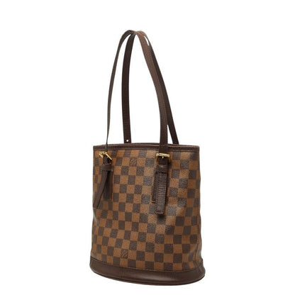 Louis Vuitton Damier Marais Tote Shoulder Bag Brown Leather — view 2