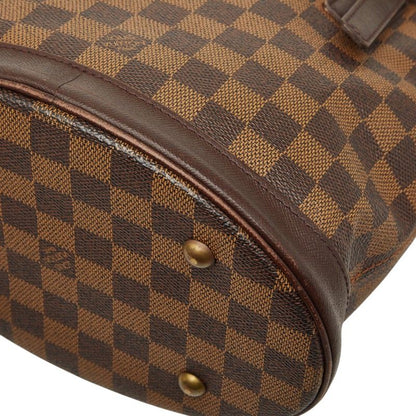 Louis Vuitton Damier Marais Tote Shoulder Bag Brown Leather — view 6