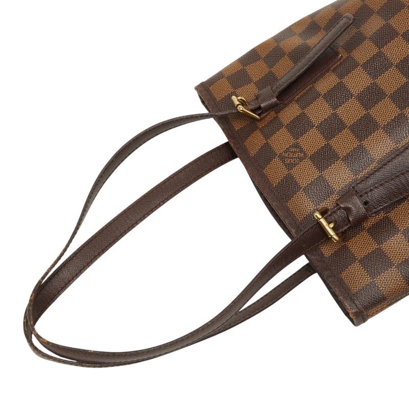 Louis Vuitton Damier Marais Tote Shoulder Bag Brown Leather — view 8