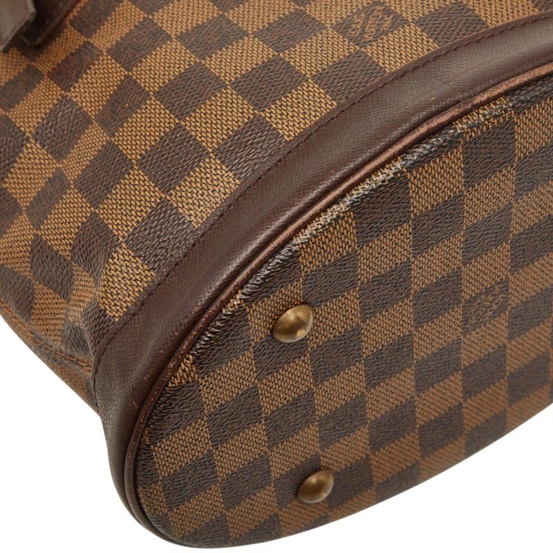 Louis Vuitton Damier Marais Tote Shoulder Bag Brown Leather — view 7