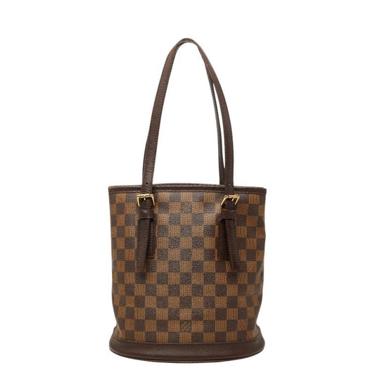 Louis Vuitton Damier Marais Tote Shoulder Bag Brown Leather