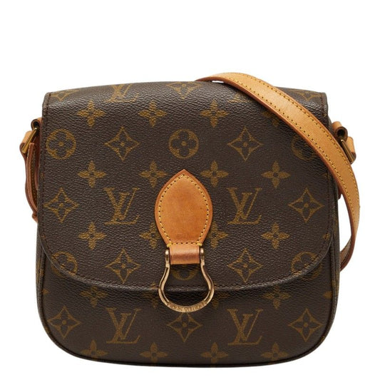 Louis Vuitton Monogram Saint Cloud MM Crossbody Shoulder Bag Brown Leather