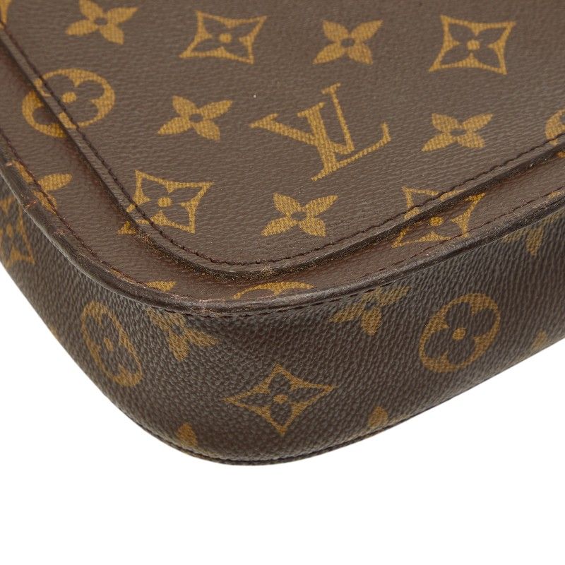 Louis Vuitton Monogram Saint Cloud MM Crossbody Shoulder Bag Brown Leather — view 7