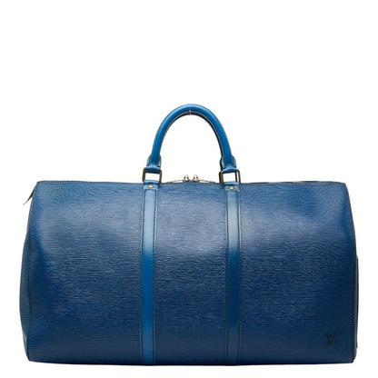 Louis Vuitton Epi Keepall 50 Boston Bag Toledo Blue Leather