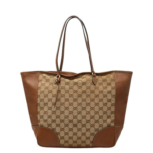 Gucci GG Canvas Bree Tote Beige Brown