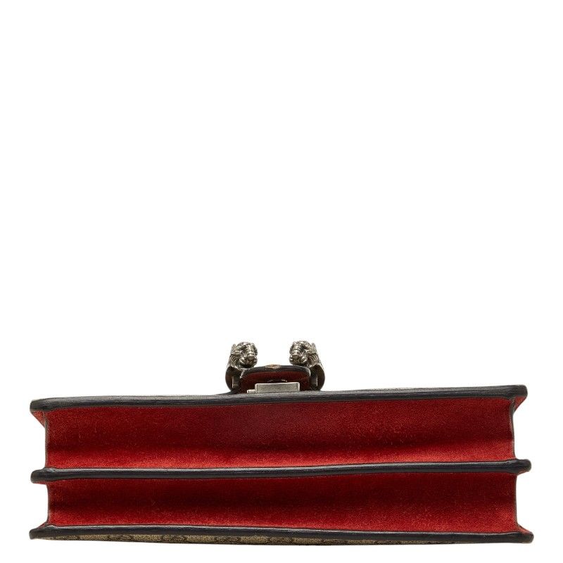 Gucci GG Supreme Dionysus Chain Shoulder Bag Beige Red Suede — view 3