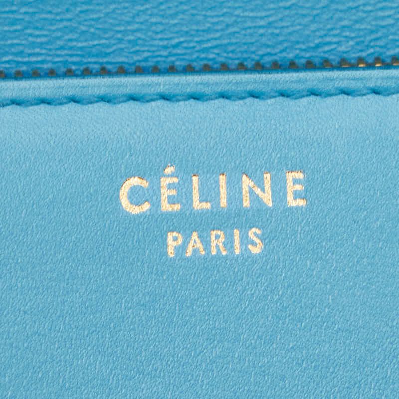Celine Classic Box Shoulder Bag Light Blue Leather — view 9