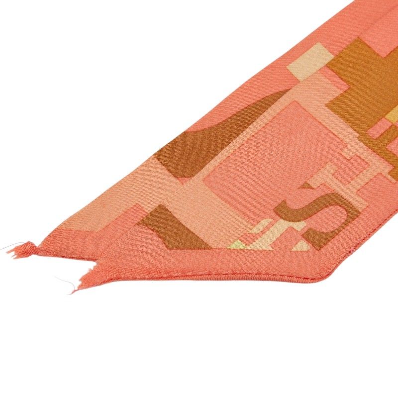 Hermes Twilly Capitales Scarf Pink Multicolor Silk — view 3