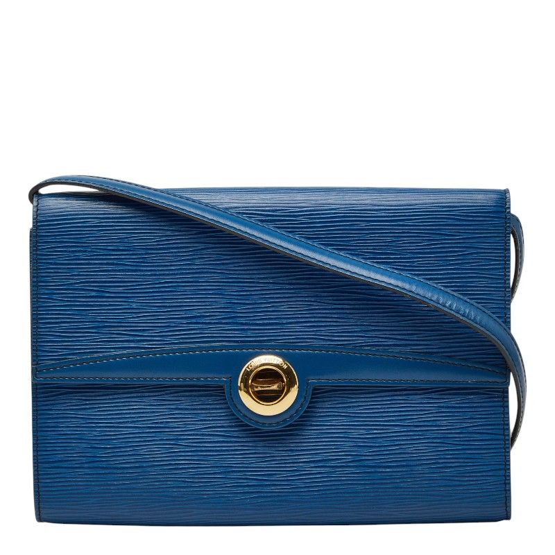 Louis Vuitton Epi Pochette Arche Shoulder Bag Toledo Blue Leather