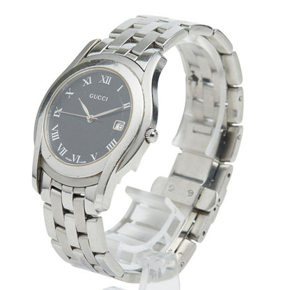 Gucci Roman Index Watch Black Silver Stainless Steel — view 2
