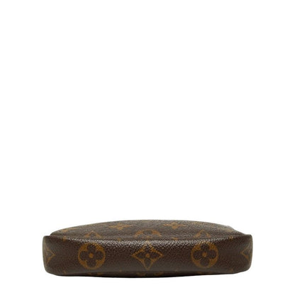 Louis Vuitton Monogram Mini Pochette Case Brown Leather 1 Shoulder — view 3