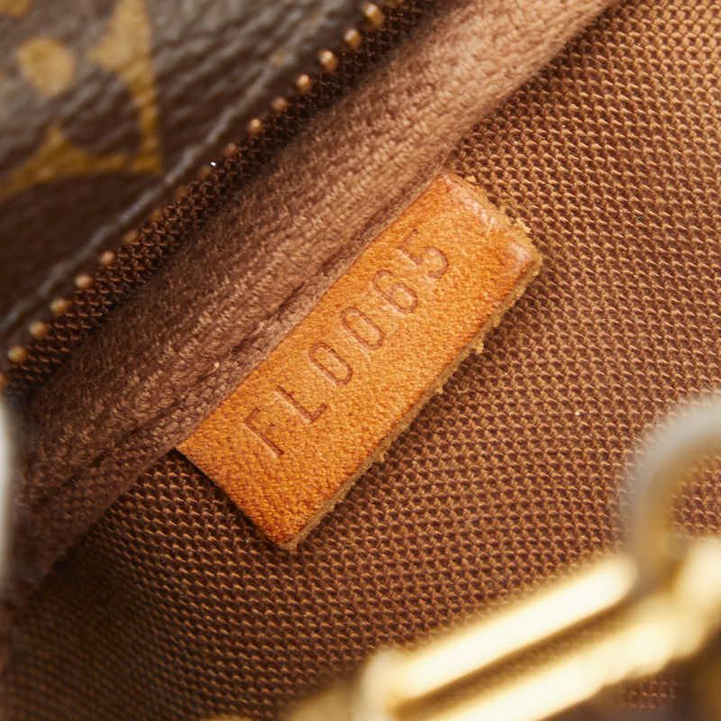 Louis Vuitton Monogram Mini Pochette Case Brown Leather 1 Shoulder — view 9