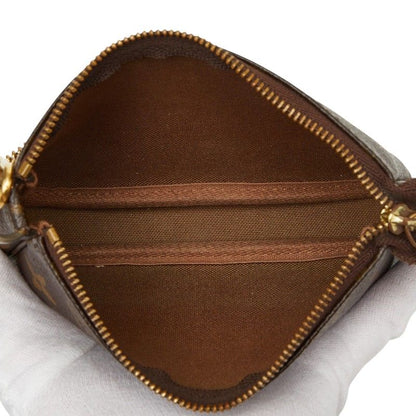 Louis Vuitton Monogram Mini Pochette Case Brown Leather 1 Shoulder — view 7
