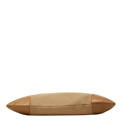 Prada Shoulder Bag Beige Canvas Leather — view 3