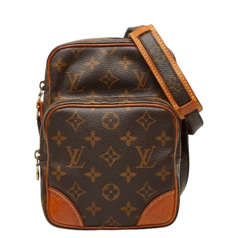 Louis Vuitton Monogram Amazon Crossbody Shoulder Bag Brown Leather