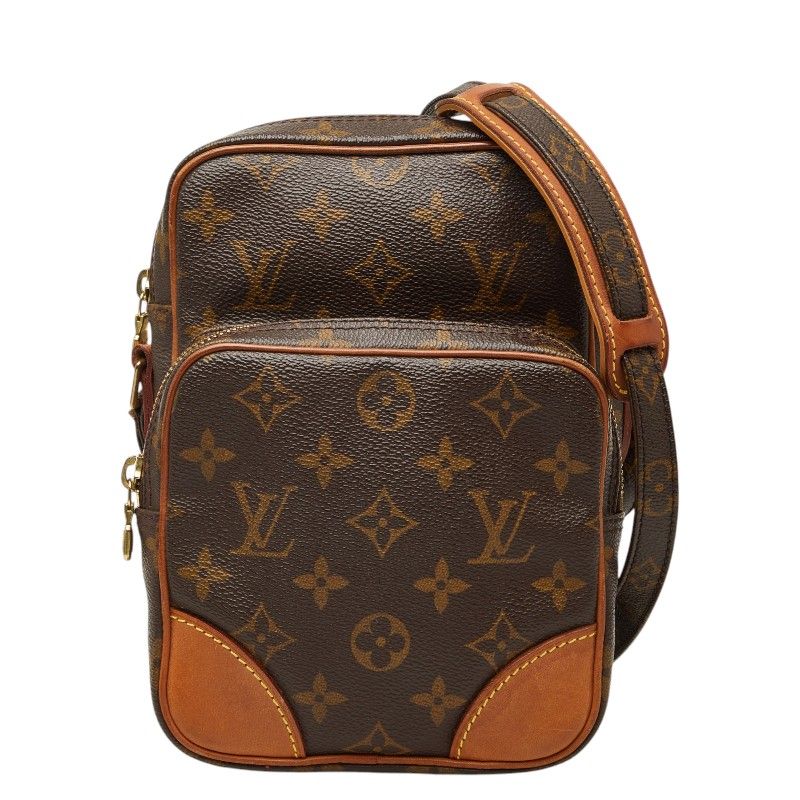 Louis Vuitton Monogram Amazon Crossbody Shoulder Bag Brown Leather