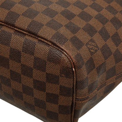 Louis Vuitton Damier Neverfull MM Tote Shoulder Bag Brown Rose Velours Leather — view 6