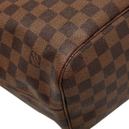 Louis Vuitton Damier Neverfull MM Tote Shoulder Bag Brown Rose Velours Leather — view 5