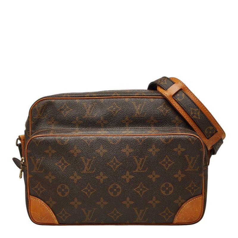Louis Vuitton Monogram Nile Shoulder Bag Brown Leather