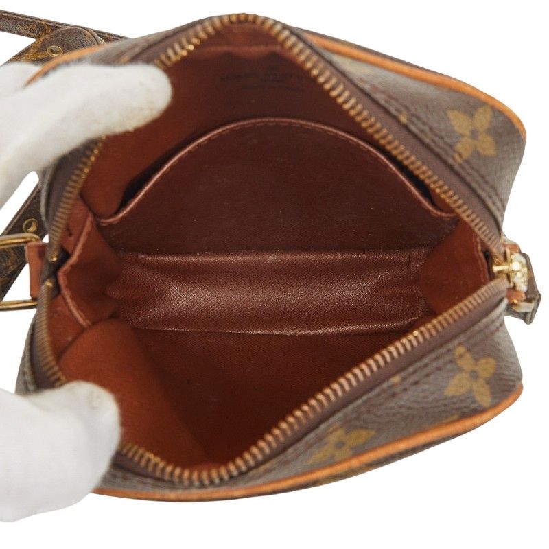 Louis Vuitton Monogram Danube Crossbody Shoulder Bag Brown Leather — view 9