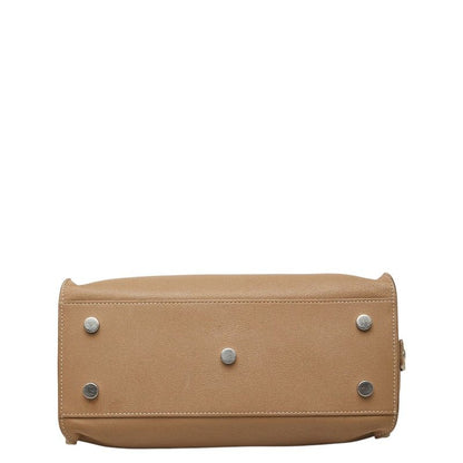 Saint Laurent Monogram Cabas Baby 2-Way Shoulder Bag Beige Silver Leather — view 3