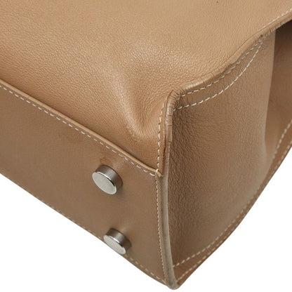 Saint Laurent Monogram Cabas Baby 2-Way Shoulder Bag Beige Silver Leather — view 6