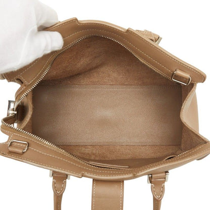 Saint Laurent Monogram Cabas Baby 2-Way Shoulder Bag Beige Silver Leather — view 8