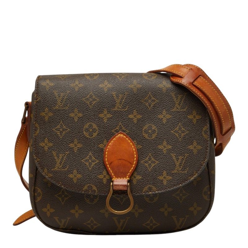 Louis Vuitton Monogram Saint Cloud GM Crossbody Shoulder Bag Brown Leather