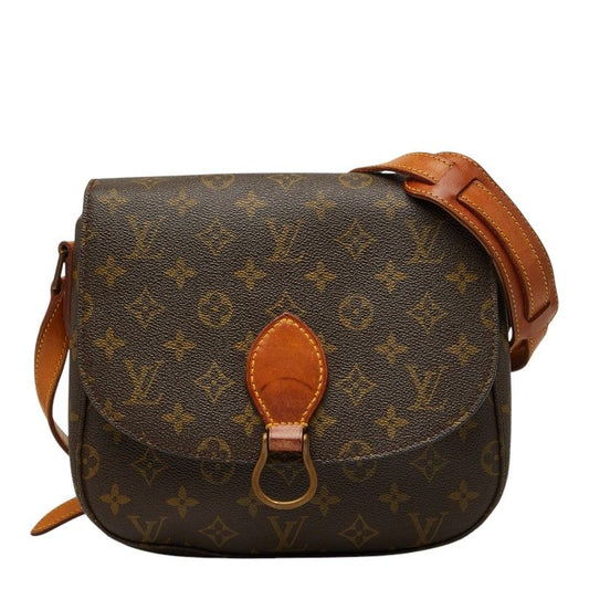 Louis Vuitton Monogram Saint Cloud GM Crossbody Shoulder Bag Brown Leather