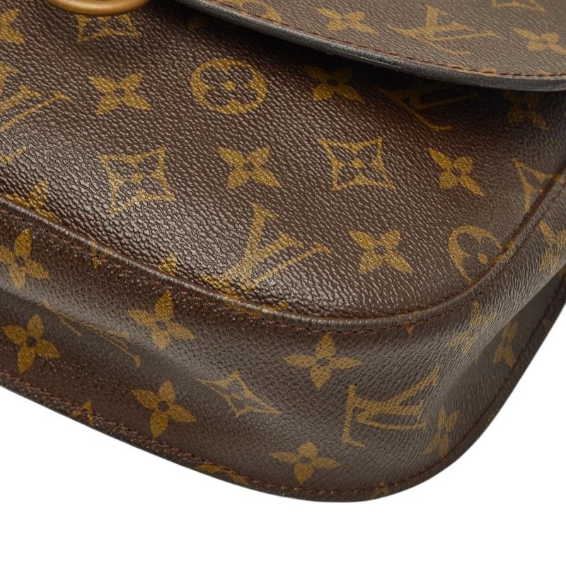 Louis Vuitton Monogram Saint Cloud GM Crossbody Shoulder Bag Brown Leather — view 4