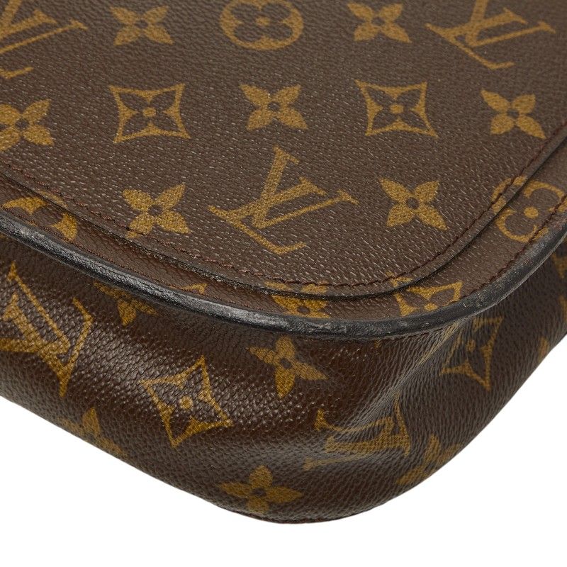 Louis Vuitton Monogram Saint Cloud GM Crossbody Shoulder Bag Brown Leather — view 6