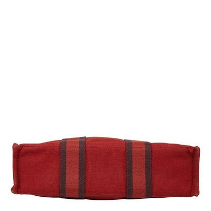 Hermes Fourre Tout PM Handbag Red Canvas — view 3