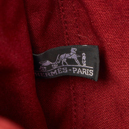 Hermes Fourre Tout PM Handbag Red Canvas — view 9