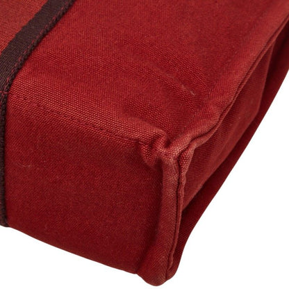 Hermes Fourre Tout PM Handbag Red Canvas — view 4