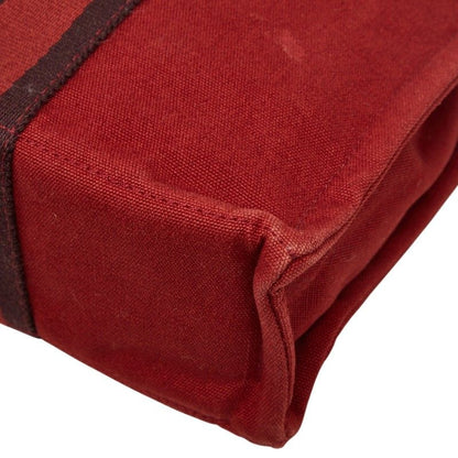 Hermes Fourre Tout PM Handbag Red Canvas — view 6