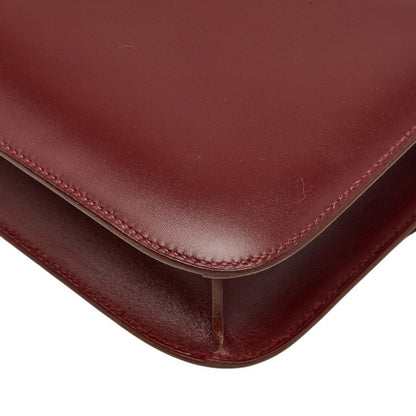 Hermes Constance 23 Shoulder Bag Rouge Ash Wine Red Box Calf — view 6