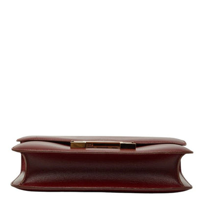 Hermes Constance 23 Shoulder Bag Rouge Ash Wine Red Box Calf — view 3