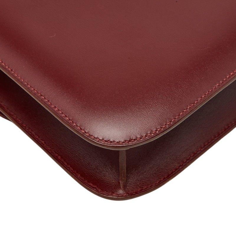 Hermes Constance 23 Shoulder Bag Rouge Ash Wine Red Box Calf — view 7