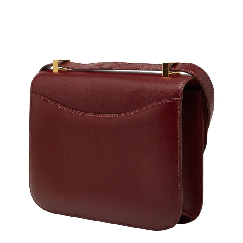 Hermes Constance 23 Shoulder Bag Rouge Ash Wine Red Box Calf — view 2