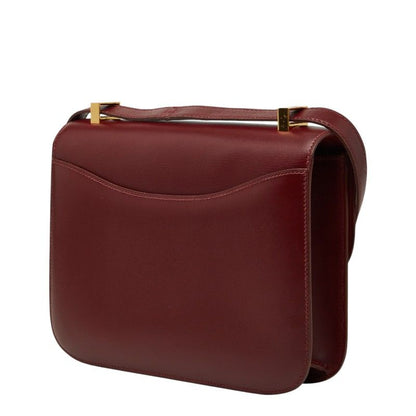 Hermes Constance 23 Shoulder Bag Rouge Ash Wine Red Box Calf — view 2