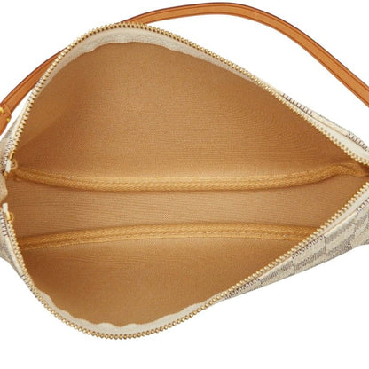 Louis Vuitton Damier Azur Pochette Handbag Pouch White Leather — view 9
