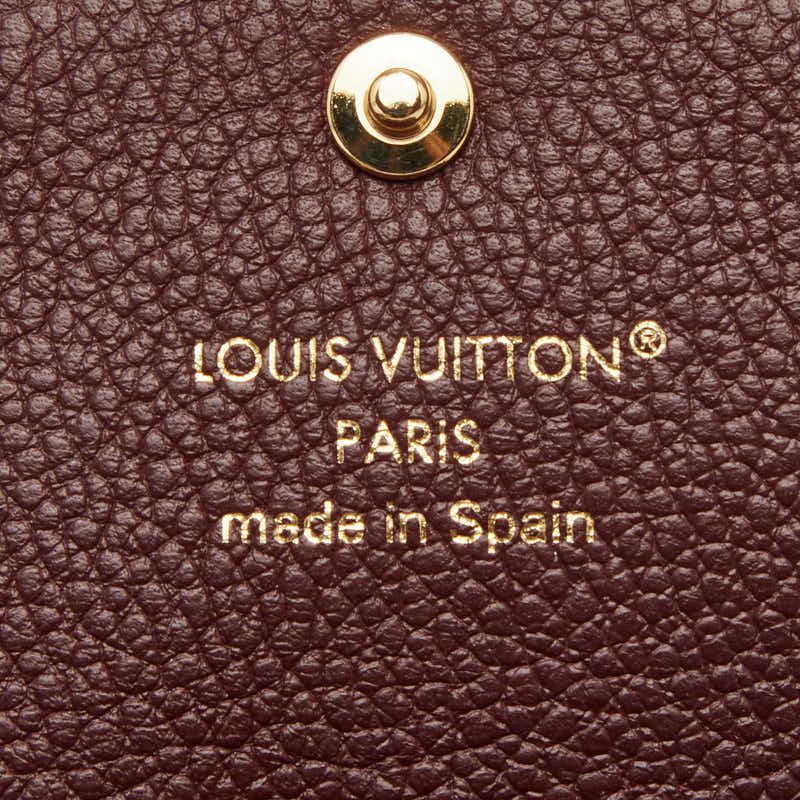 Louis Vuitton Monogram Empreinte Porte-Monnaie Rosalie Coin Case Card Grena — view 9